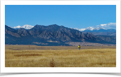 Jogger with wonderful scenery to enhance the exercise