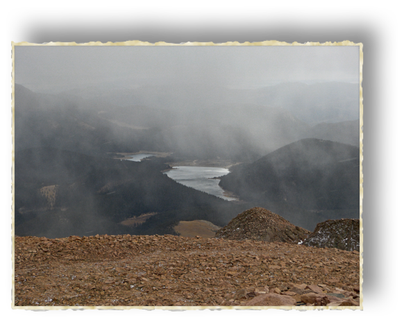 And, as if on cue, just as we arrived at the top, the wind began driving hard; brief snow flurries were whipping horizontally; and the temperature was 13 degrees! And, as if on cue, just as we arrived at the top, the wind began driving hard; brief snow flurries were whipping horizontally; and the temperature was 13 degrees!